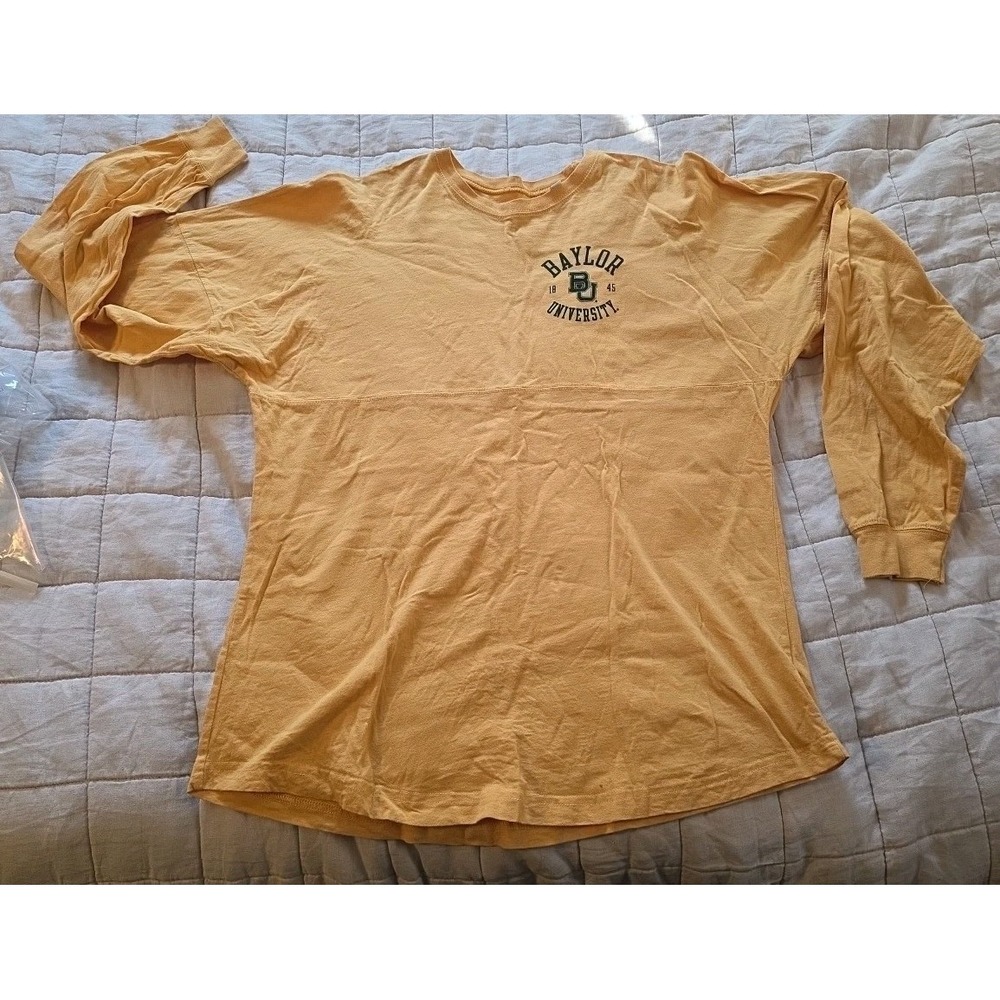 Baylor Bears Womens Long Sleeve Shirt L By‎ League Collegiate Outfitters Yellow